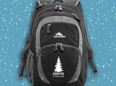 Colorado Computer Backpack with Spruce Tree Denver Logo