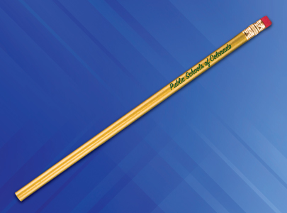 Natural, Lead, Unsharpened Pencil imprinted with Public Schools of Colorado logo